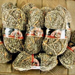Hayfield Grouse Moor Yarn Brown Bulky Chunky Tweed Acrylic Nylon England 50g x10